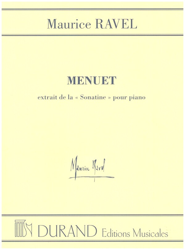 Menuet (extrait de la 'Sonatine')&nbsp;&nbsp;pour piano&nbsp;&nbsp;