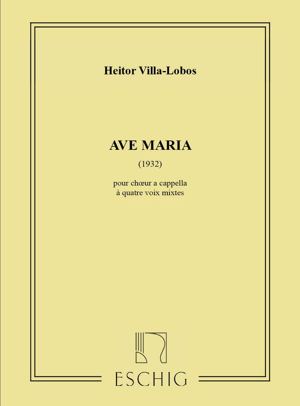 Ave Maria  pour choeur mixte a cappella  partition