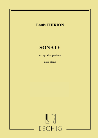 Thirion  Sonate Piano&nbsp;&nbsp;Piano&nbsp;&nbsp;