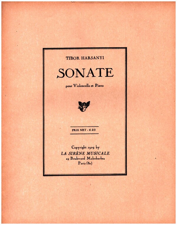 Sonate&nbsp;&nbsp;pour violoncelle et piano&nbsp;&nbsp;