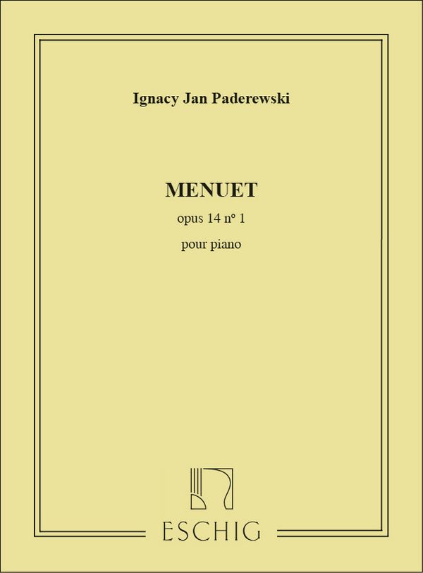 Menuet op. 14,1  pour piano  