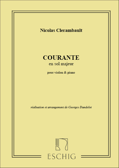 Clerambault  Courante Violon-Piano&nbsp;&nbsp;Violin and Piano&nbsp;&nbsp;
