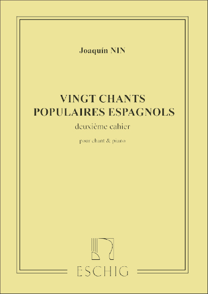 J.M. Nin-Culmell 20 Chants Populaires Esp. Vol 2 Chant-Piano&nbsp;&nbsp;Vocal and Piano&nbsp;&nbsp;