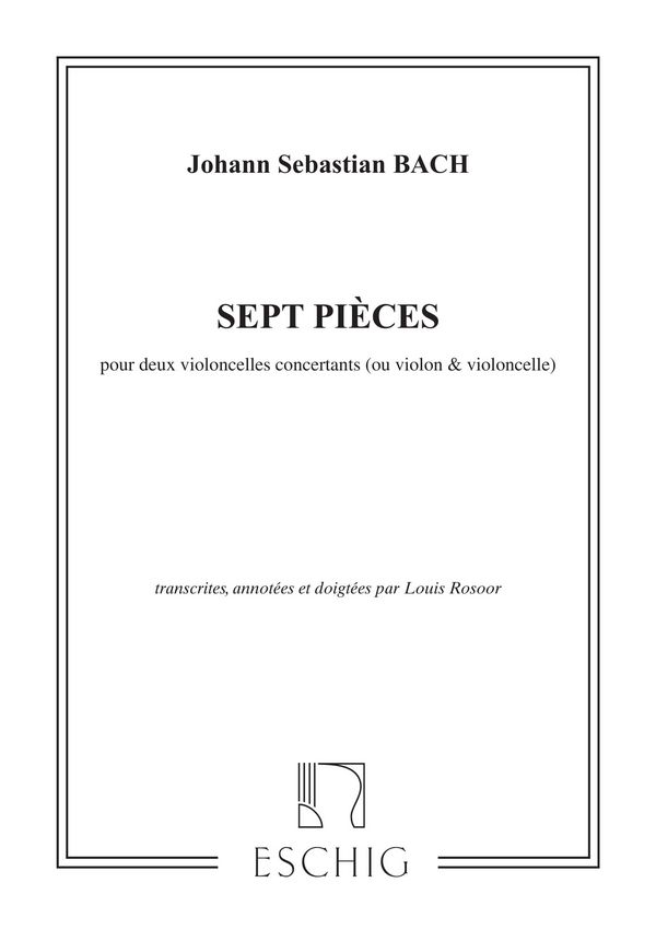 7 Pièces pour 2 violoncelles (violon et&nbsp;&nbsp;violoncelle)&nbsp;&nbsp;partition