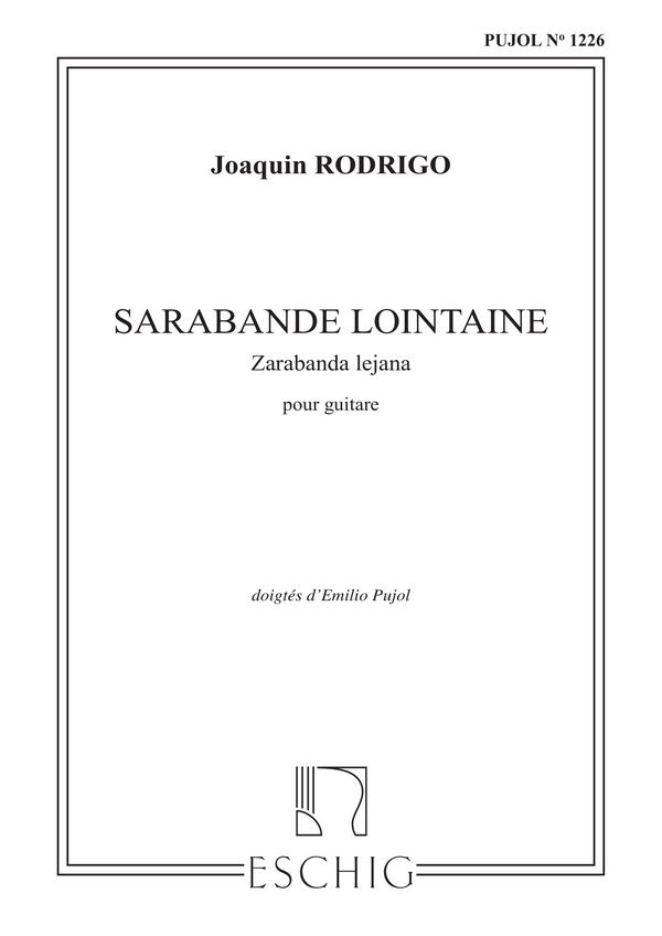 Sarabande Lointaine&nbsp;&nbsp;pour guitare&nbsp;&nbsp;