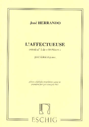 L'Affectueuse&nbsp;&nbsp;pour violon et piano&nbsp;&nbsp;
