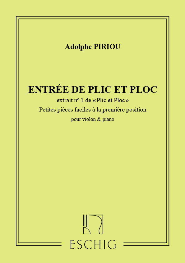 Piriou  Plic Et Ploc N 1 (Entree-Pieces Faciles 1 Pos)&nbsp;&nbsp;Violin and Piano&nbsp;&nbsp;