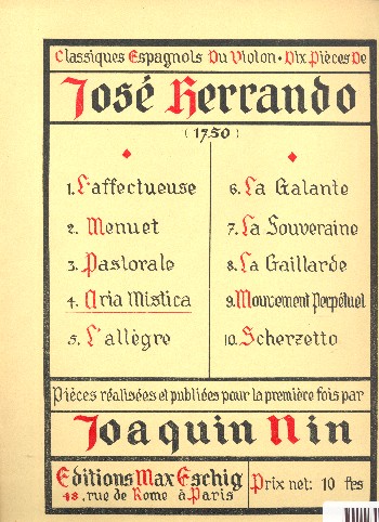 Aria mistica&nbsp;&nbsp;pour violon et piano&nbsp;&nbsp;