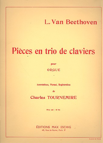 Pièces en trio de claviers&nbsp;&nbsp;pour orgue&nbsp;&nbsp;