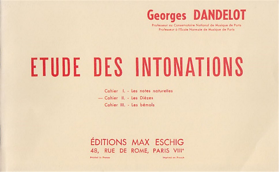 Dandelot  Etude Intonations C.2&nbsp;&nbsp;Music Education&nbsp;&nbsp;