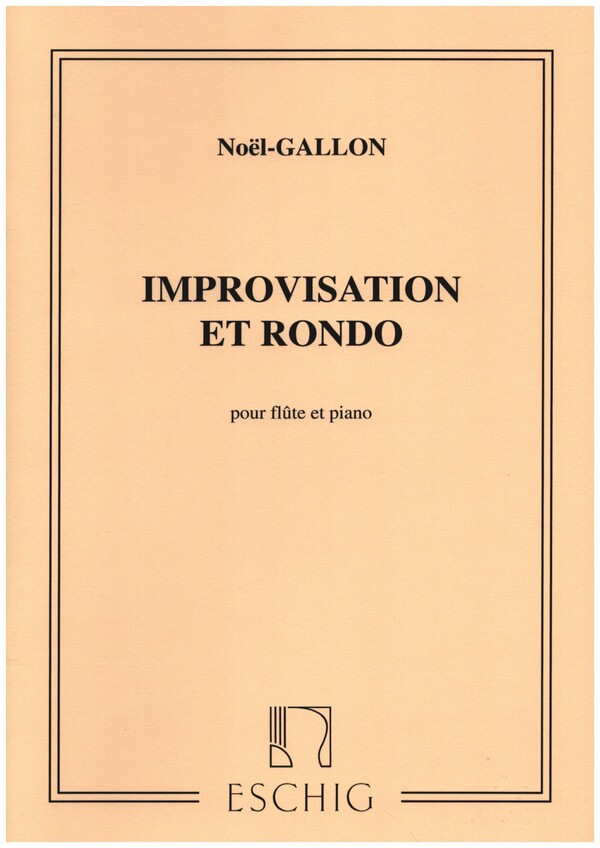 Improvisation et Rondo  pour flûte et piano  