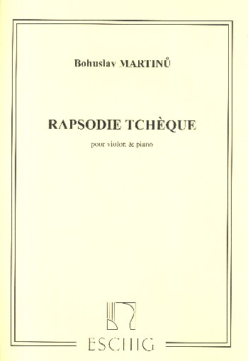 Rhapsodie tchèque&nbsp;&nbsp;pour violon et piano&nbsp;&nbsp;