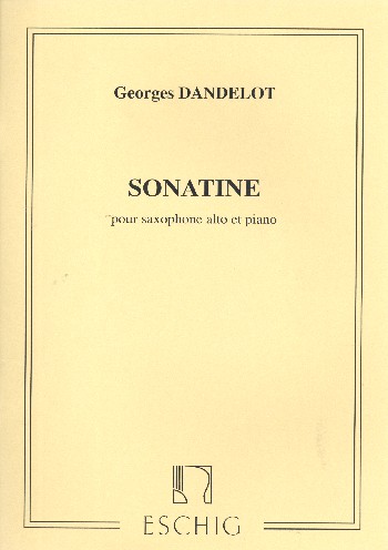 Sonatine  pour saxophone alto et piano  