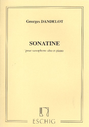 Sonatine&nbsp;&nbsp;pour saxophone alto et piano&nbsp;&nbsp;