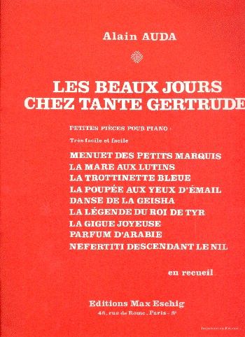 Les beaux jours chez tante Gertrude&nbsp;&nbsp;pour piano&nbsp;&nbsp;