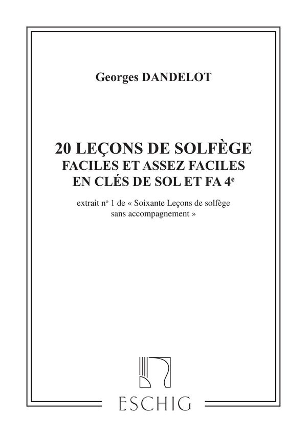 Dandelot  60 Lecons N 1 Sans Acc&nbsp;&nbsp;Music Education&nbsp;&nbsp;