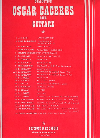 Sonate D-Dur Longo 52 für&nbsp;&nbsp;Gitarre&nbsp;&nbsp;