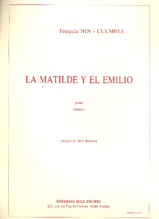 La Matilde y el Emilio  pour guitare  