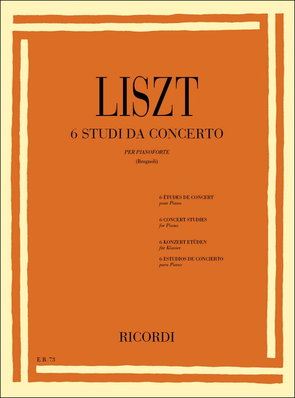 F. Liszt 6 Studi Da Concerto&nbsp;&nbsp;Piano&nbsp;&nbsp;
