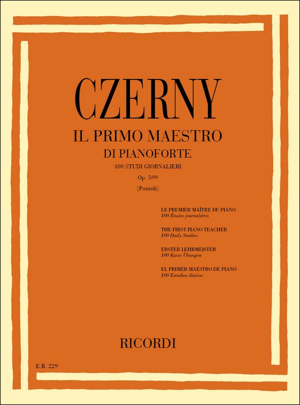 Il primo maestro del pianoforte op.599&nbsp;&nbsp;per pianoforte&nbsp;&nbsp;