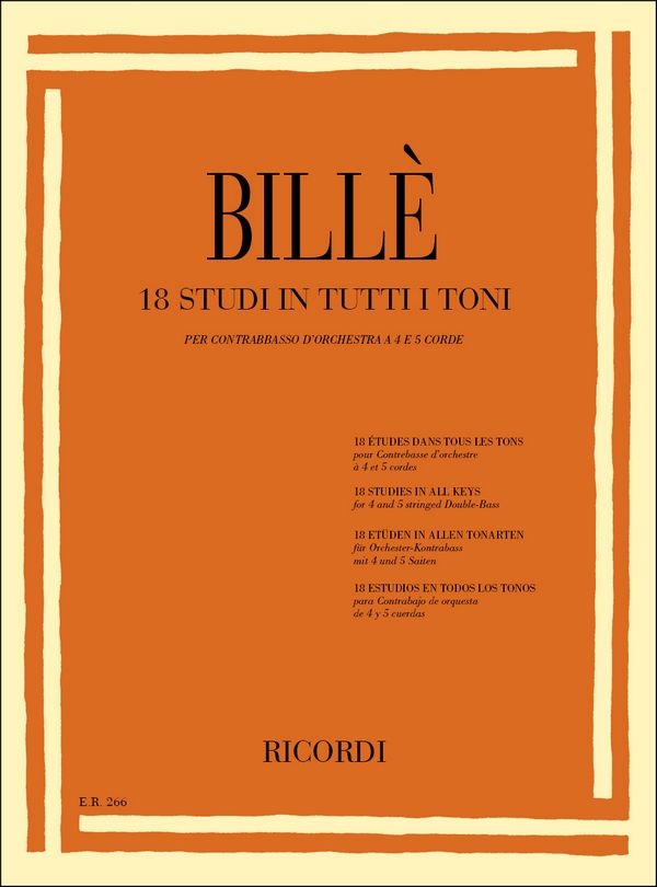 18 Studi In tutti I toni für Kontrabass  (Orchesterstimmung)  