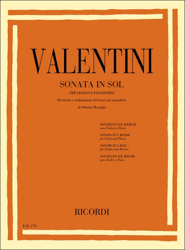 Sonata in G Major  for violin and piano  