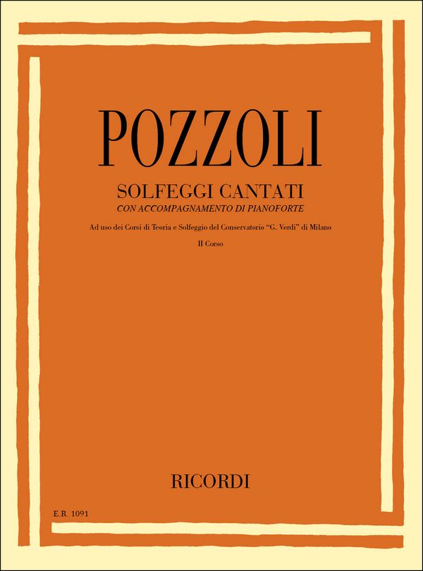 E. Pozzoli Solfeggi Cantati Con Accompagnamento Di Pianoforte&nbsp;&nbsp;Opera Theory&nbsp;&nbsp;