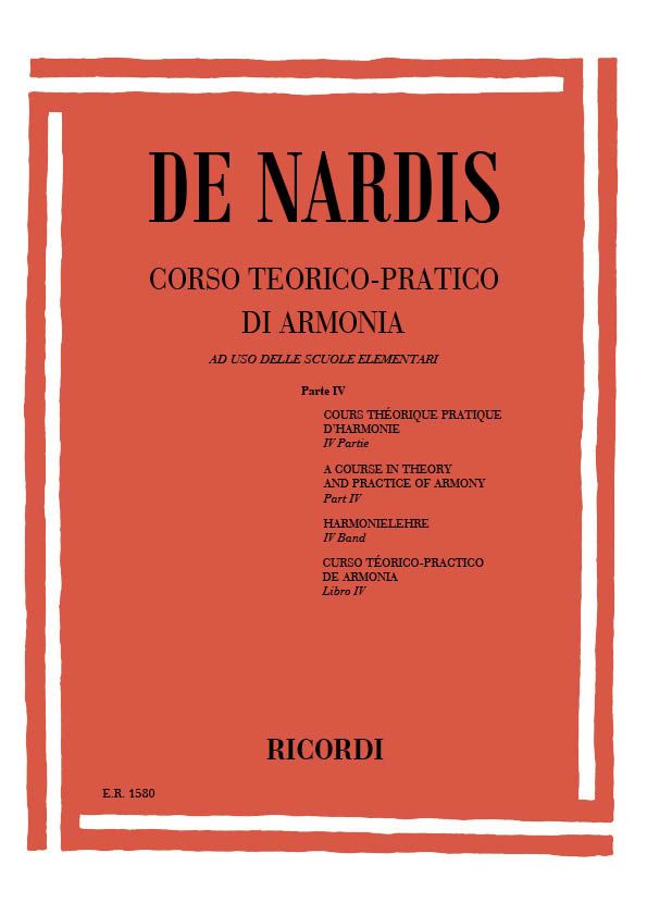 C. De Nardis Corso Teorico - Pratico Di Armonia&nbsp;&nbsp;Opere Teoriche&nbsp;&nbsp;