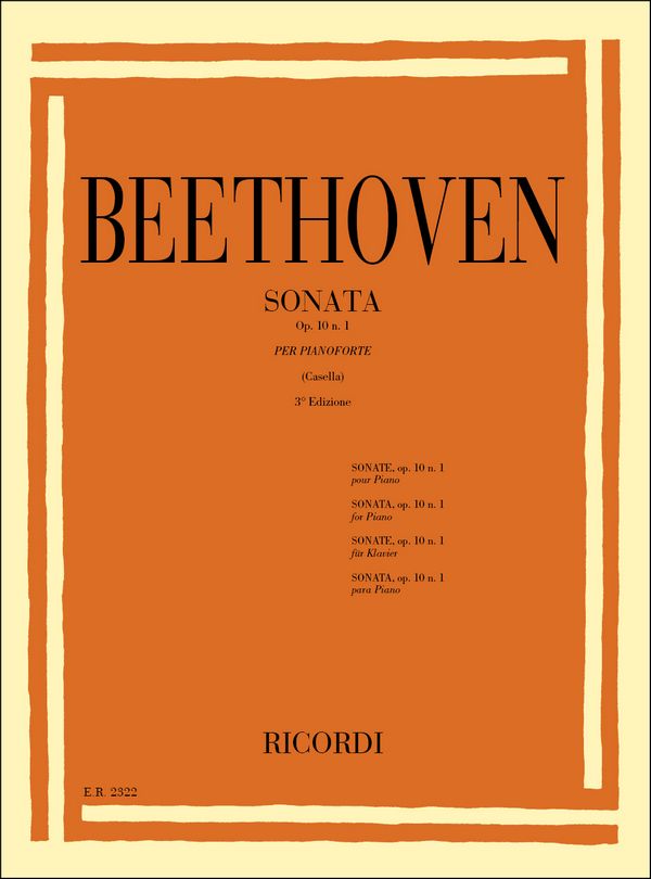 L.V. Beethoven 32 Sonate: N. 5 In Do Min. Op. 10 N. 1&nbsp;&nbsp;Piano&nbsp;&nbsp;
