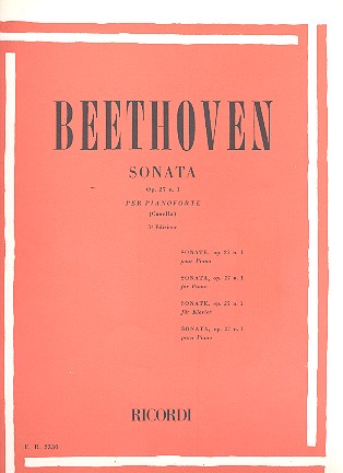 Sonate Es-Dur Nr.13 op.27,1&nbsp;&nbsp;für Klavier&nbsp;&nbsp;