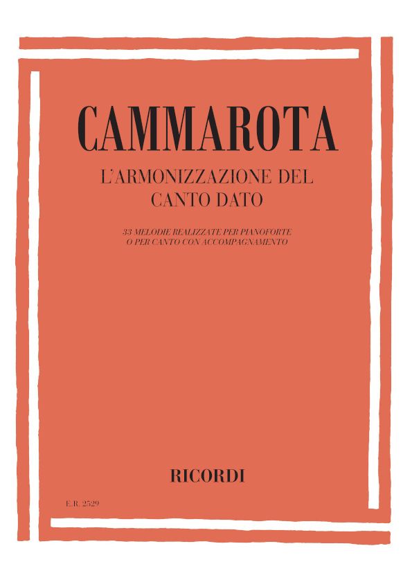Armonizzazione del canto dato per canto&nbsp;&nbsp;e pianoforte&nbsp;&nbsp;