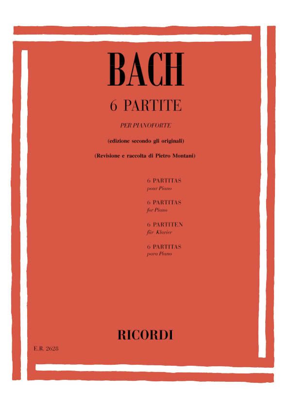 6 Partite BWV 825 - 830&nbsp;&nbsp;per pianoforte&nbsp;&nbsp;Text sp/dt/en/fr/it