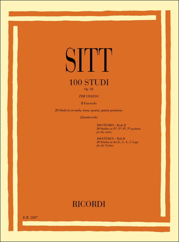 100 Studi op.32 vol.2  per violino  