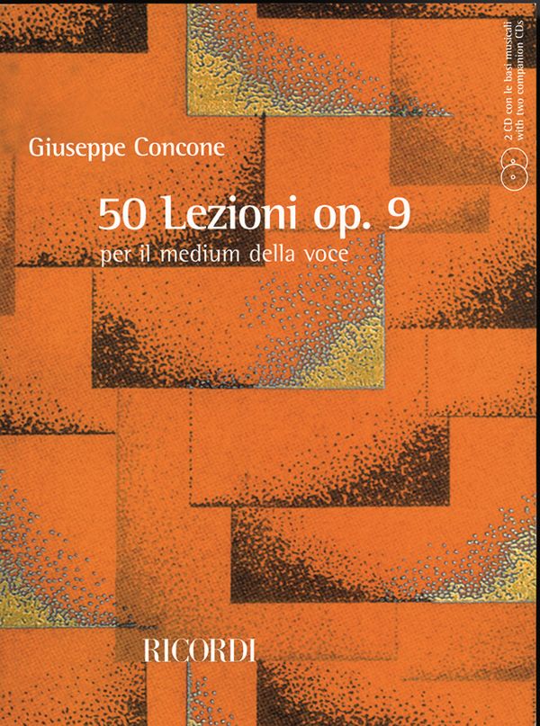 50 Lezioni op.9 per il medium della voce  (+2 CD's) per canto e pianoforte  