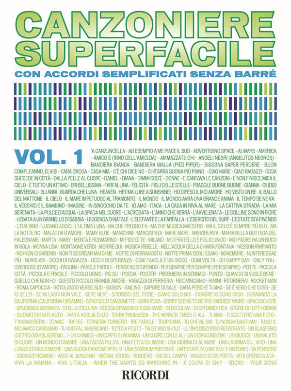 Canzoniere superfacile vol.1&nbsp;&nbsp;songbook lyrics/chords&nbsp;&nbsp;