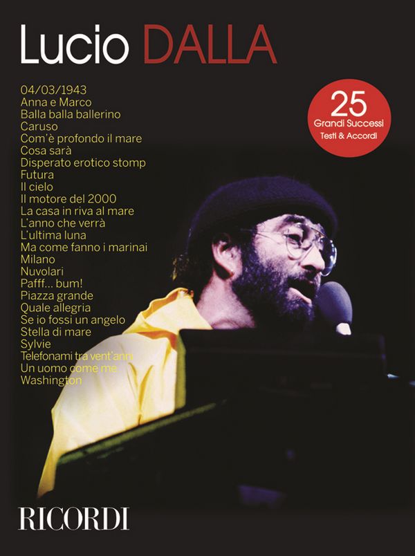Lucio Dalla&nbsp;&nbsp;songbook testi/accordi&nbsp;&nbsp;