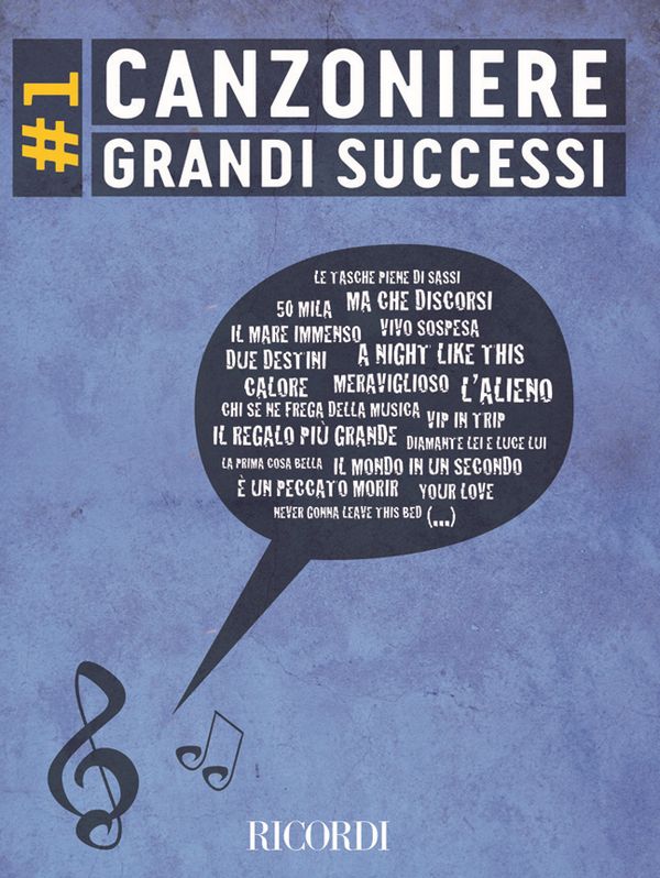Various Canzoniere Grandi Successi 1&nbsp;&nbsp;Songbook with lyrics and chords&nbsp;&nbsp;
