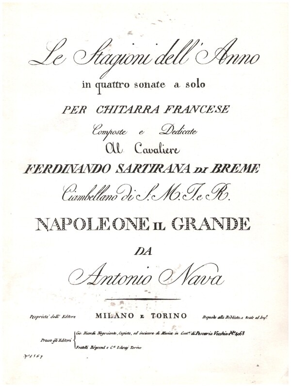 Le Stagioni dell'anno&nbsp;&nbsp;per chitarra&nbsp;&nbsp;