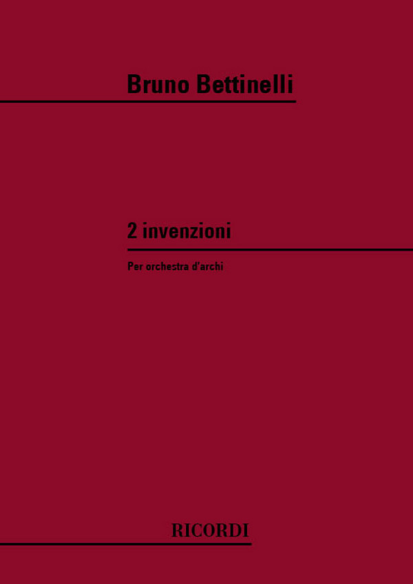 B. Bettinelli Due Invenzioni&nbsp;&nbsp;Partitura&nbsp;&nbsp;
