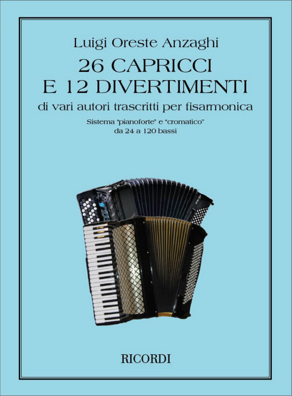 L.O. Anzaghi 26 Capricci E 12 Divertimenti Di Vari Autori&nbsp;&nbsp;Fisarmonica&nbsp;&nbsp;