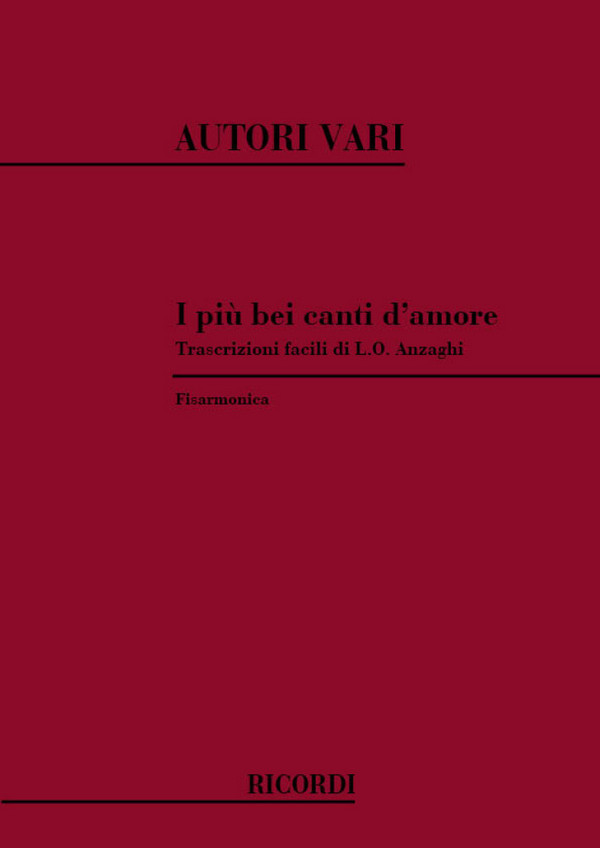 AA.VV. I Piu' Bei Canti D'Amore&nbsp;&nbsp;Fisarmonica&nbsp;&nbsp;