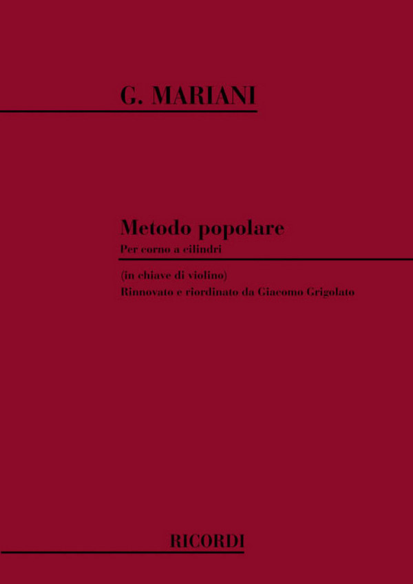 G. Mariani Metodo Popolare&nbsp;&nbsp;Corno&nbsp;&nbsp;