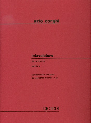 Intavolature  per orchestra  partitura