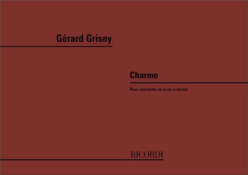 Charme&nbsp;&nbsp;per clarinetto&nbsp;&nbsp;