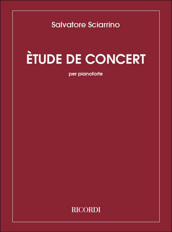 Etude de concert&nbsp;&nbsp;pour piano&nbsp;&nbsp;