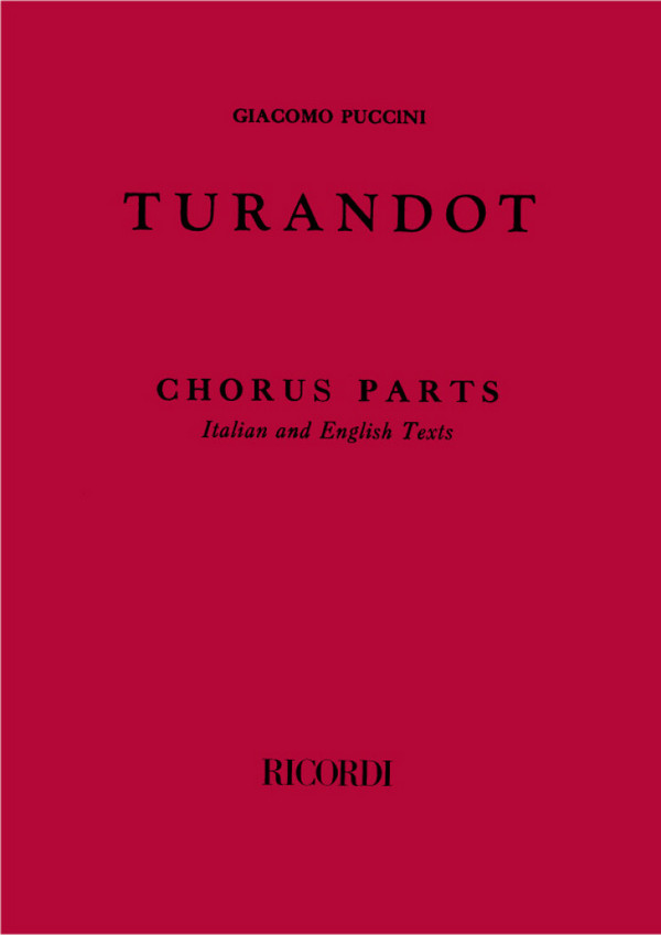 Turandot&nbsp;&nbsp;vocal score of the chorus parts (it/en)&nbsp;&nbsp;