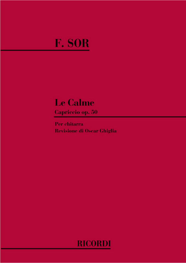 Capriccio op.50  (Le Calme) per chitarra    