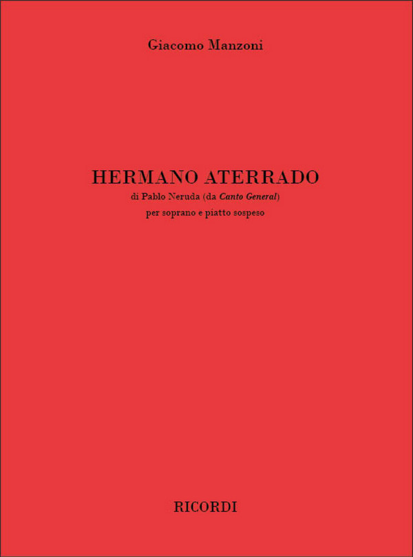 G. Manzoni Hermano Aterrado&nbsp;&nbsp;Voice and various instruments&nbsp;&nbsp;