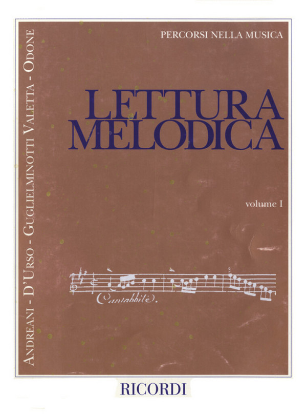 AA.VV. Lettura Melodica - Vol. 1&nbsp;&nbsp;Opere Teoriche&nbsp;&nbsp;