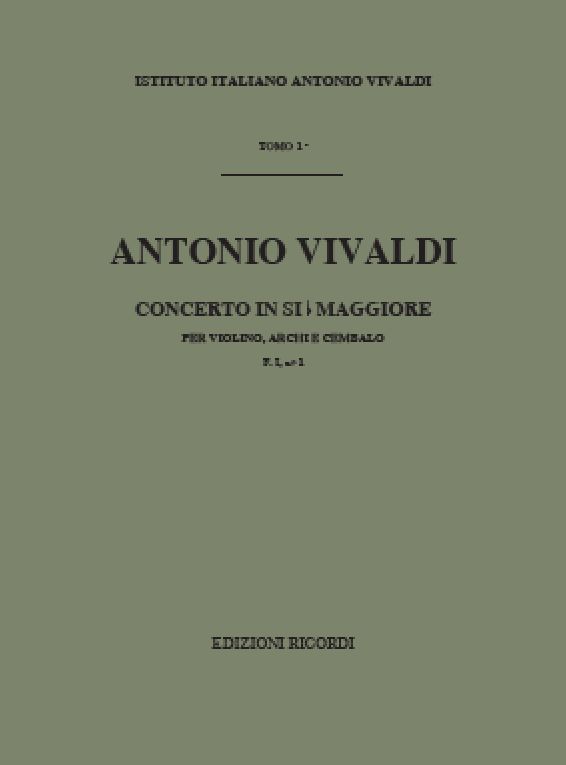A. Vivaldi Concerti Per Vl., Archi E B.C.: In Si Bem. Rv 367&nbsp;&nbsp;Concerti Per Violino&nbsp;&nbsp;